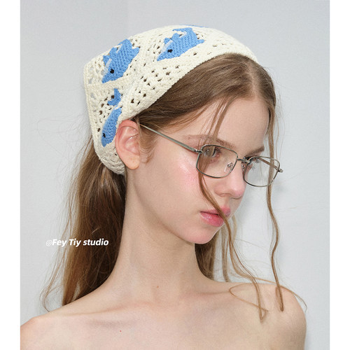 BlueDolphin三角巾夏季手钩头巾