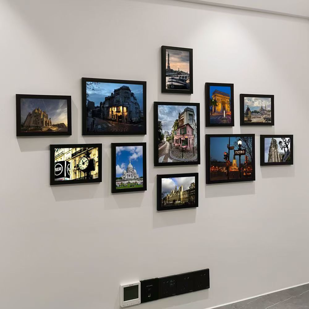 新品现代简约客厅餐厅多框照片墙组合挂画装饰卧室书房挂墙相框