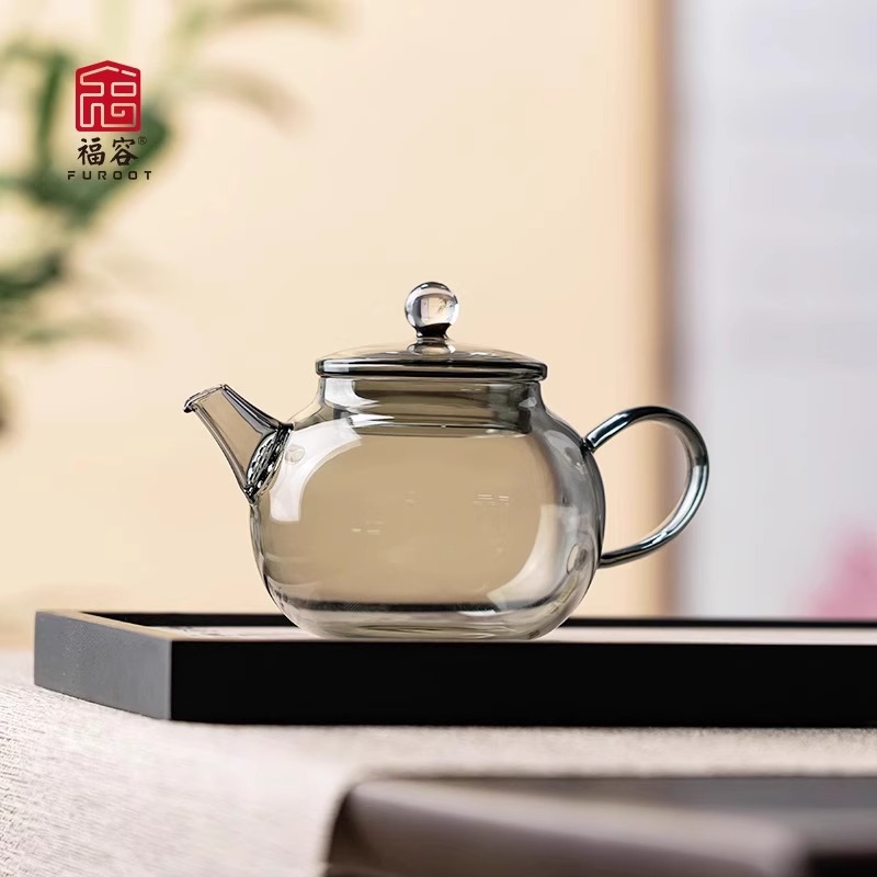 福容容天壶小茶壶防烫手手柄高硼硅玻璃耐高温玻璃茶杯加厚泡茶壶