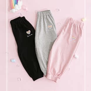 清仓女童七分裤夏季薄款2026宽松运动打底裤子纯棉中大童休闲裤