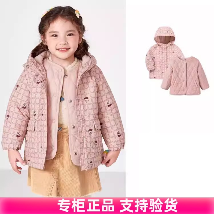 儿童女童加厚冬季两件套棉衣
