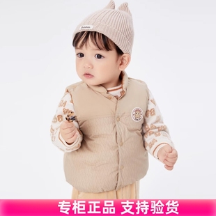 正品 加厚保暖两面穿帅 清仓宝宝马甲外穿婴儿羽绒背心男童冬季