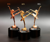 舞蹈之星金奖杯舞蹈学校奖品学员纪念品培训奖杯跳舞小金人舞女者