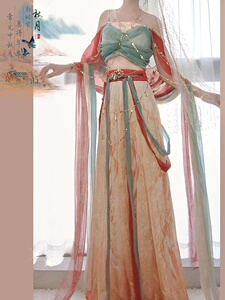 敦煌异域风天竺公主西域少女汉服改良汉元素草原拍照跳舞主播衣服
