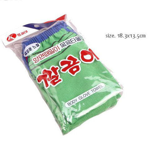 韩国进口 双层双面搓澡巾 浴擦 粘胶纤维 去灰去死皮沐浴用品