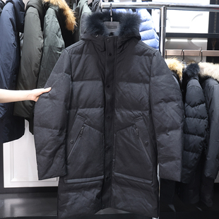 【H家】撤标撤柜！冬简约保暖舒适中长款连帽羽绒服（男女同款）