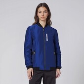 女士简约休闲字母印花棒球领夹克外套 2025秋季 H家 撤标撤柜