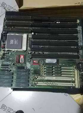 功能正常议价 二手sis486主板配CPU內存条带7个ISA槽工业设感兴趣