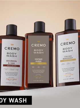 美国原装Cremo男士PALO SANTO洗发水雪松鼠尾草海盐葡萄柚沐浴露
