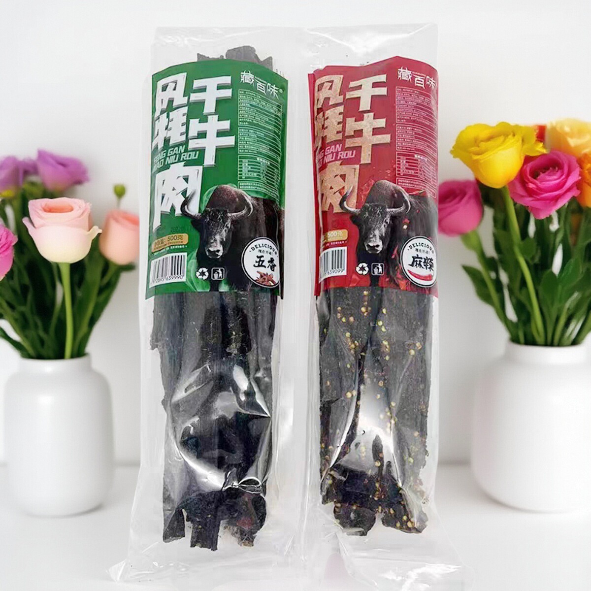 藏百味风干牦牛肉干500克青藏特产青海高原牛肉干特色休闲零食