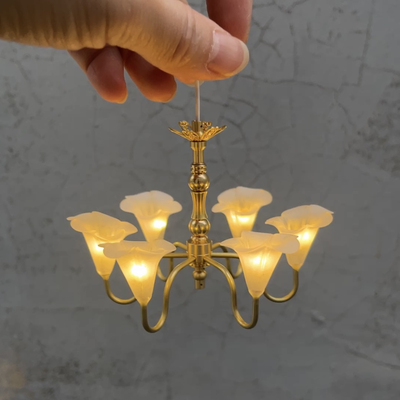 迷你娃娃屋娃用道具六头花灯