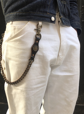 Hardwind Calee风格美式复古机车茶芯黄铜财布链裤链腰链