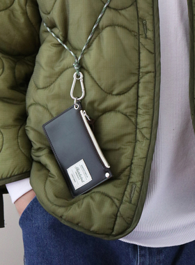 HARDWIND真皮拉链牛皮手工斜挎卡包零钱证件包