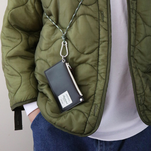 hardwind真皮拉链牛皮斜挎证件包