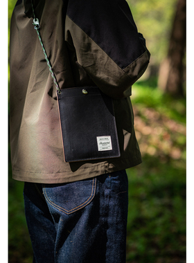 HARDWIND PRODUCT城市户外通勤真皮牛皮制随身手机小挎包