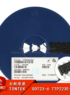 原装正品 贴片 TTP223E-BA6 SOT23-6 单按键触摸检测芯片
