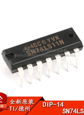 原装正品 直插 SN74LS11N DIP-14 TTL 3输入端3与门 逻辑芯片