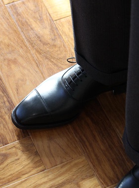 斯诺克皮鞋雅生Axen三接头牛津鞋黑色台球鞋桌球鞋手工固特异工艺