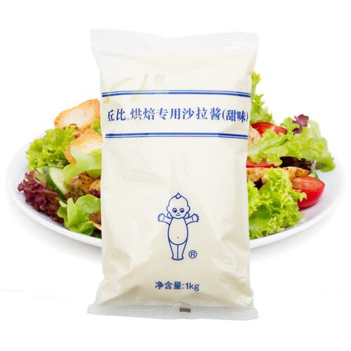 丘比烘焙专用沙拉酱甜味1kg*10袋整箱水果蔬菜包饭烘焙原料