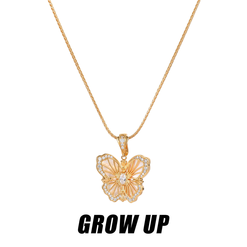GROWUP原创百贝母蝴蝶项链
