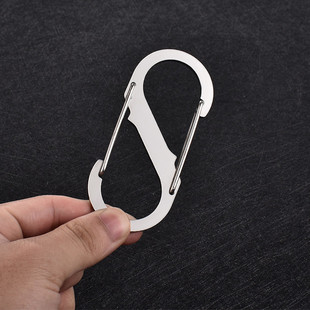 4号7号9号不锈钢S型8字挂扣 汽车钥匙扣配件钥匙环钥匙圈金属扣挂
