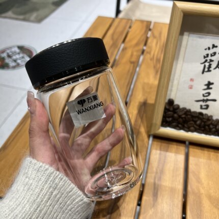万象单层玻璃杯矮胖便携男士女士高档正品加厚耐热水杯U65/U66