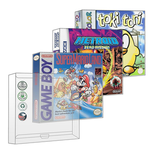 GBA卡带彩盒保护盒GameBoy GBC美版游戏彩盒收纳透明展示盒宝可梦