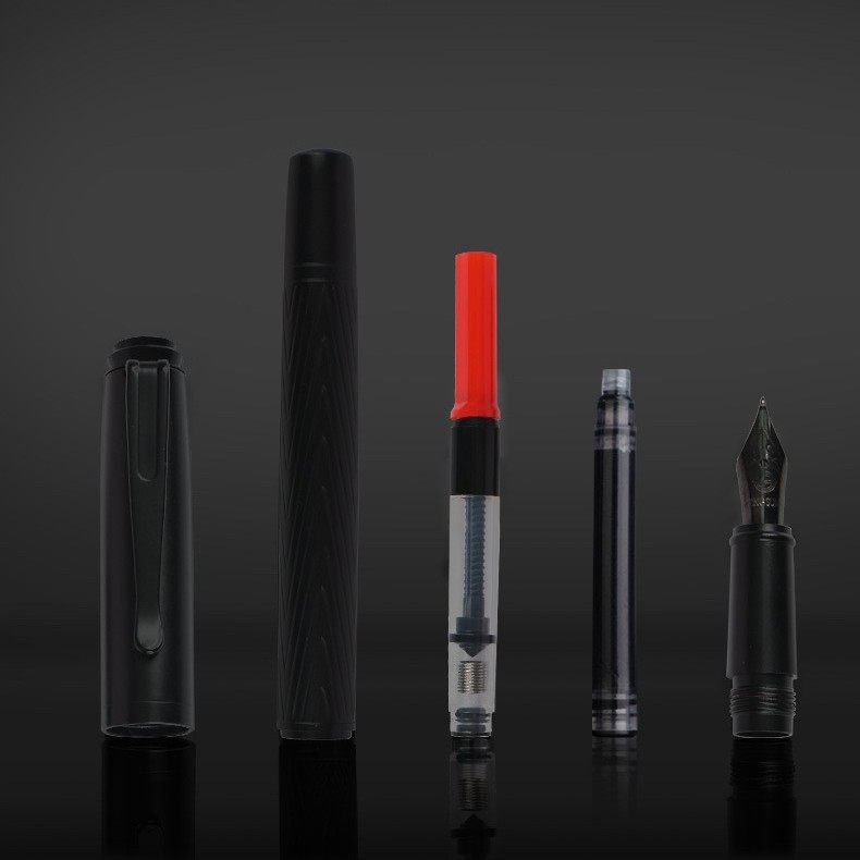 天天文房源头直发高品质奢华黑色金属钢笔墨囊吸墨器两用高颜值