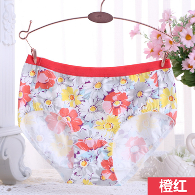 内裤女纯棉性感舒适透气抗菌中低腰田园碎花少女三角全棉女士内裤