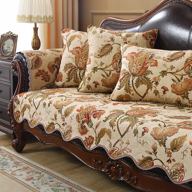 欧式雪尼尔防滑坐垫沙发垫四季通用轻奢高级感美式复古沙发套罩子,居家布艺,沙发垫,淘宝优惠券,粉丝福利购,淘宝优惠卷