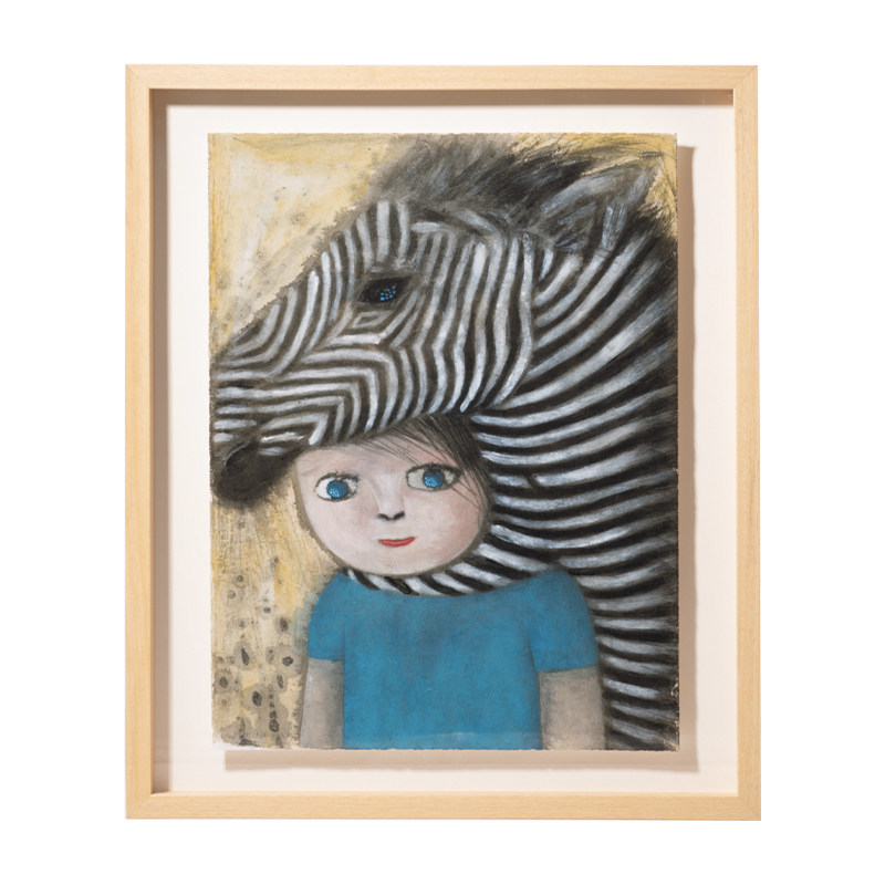 稀奇（XQ）马玉联名款《让我抱抱你-斑马》签名艺术版画