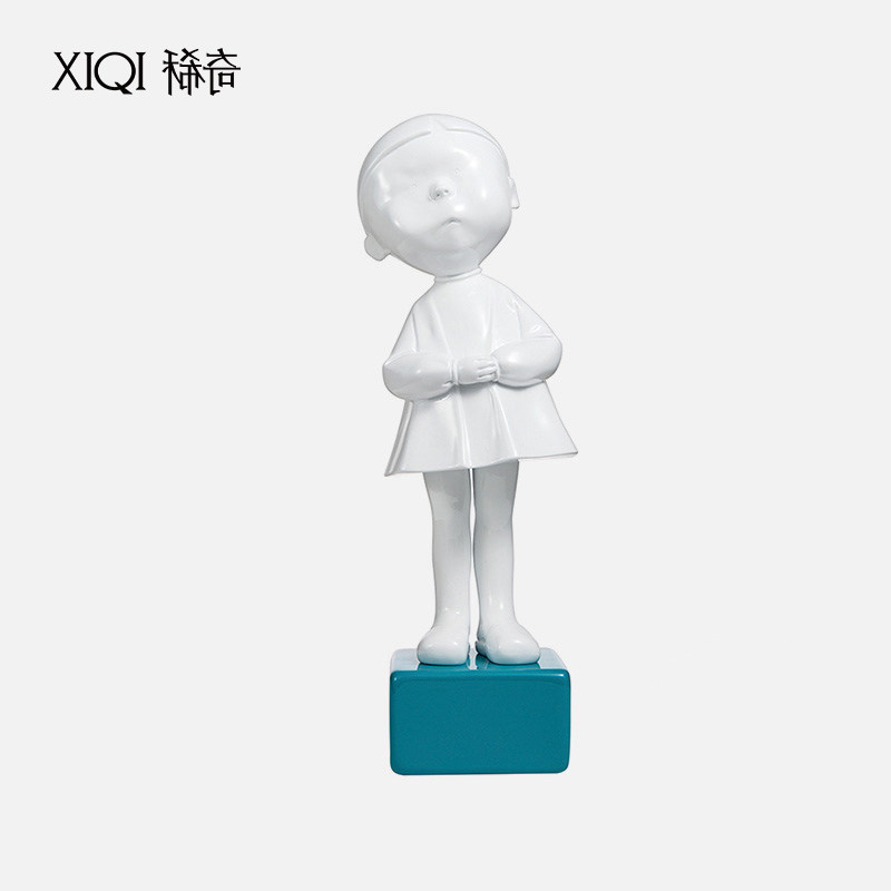 稀奇艺术玻璃钢雕塑摆件向京作品《懂了》小孩摆件精美礼物包装盒