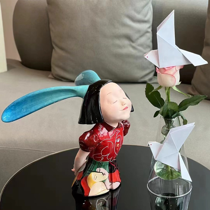 稀奇艺术向京作品《我看到了幸福》大师系列摆件高档轻奢雕塑礼品