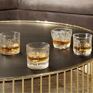 稀奇艺术天使浮雕威士忌冷水洋酒玻璃杯子结婚生日礼品盒装