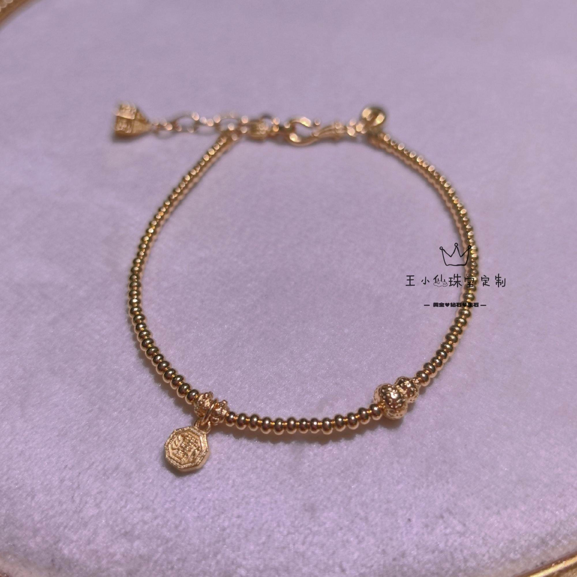 古法金葫芦手串纯金手串手链女
