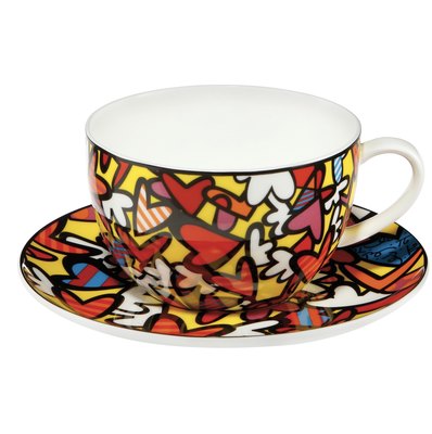 原装正品Goebel高宝Romero Britto 茶或咖啡杯連底碟