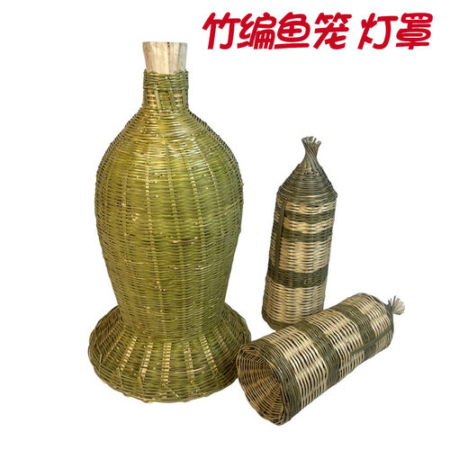 鱼笼竹编竹编笼鱼篓纯手工编织