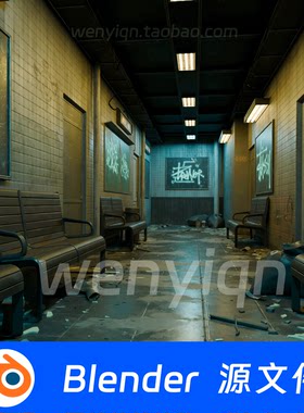 街道街角小巷子垃圾堆街头胡同安全出口酒吧Blender场景模型2530