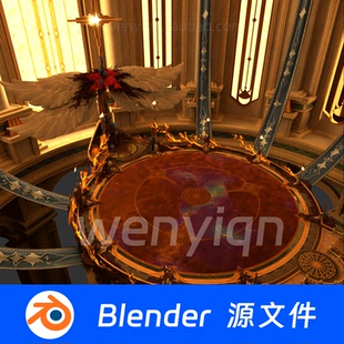 祭坛神秘洞穴黑暗祭祀台神殿Blender场景模型2539