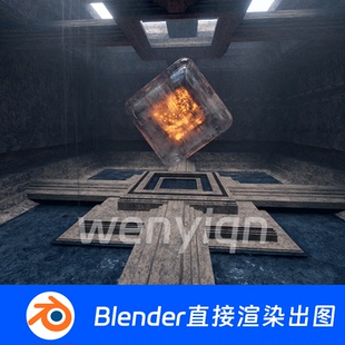 神殿宫殿祭坛遗迹圣殿能量体传送门神迹神庙Blender场景模型2028