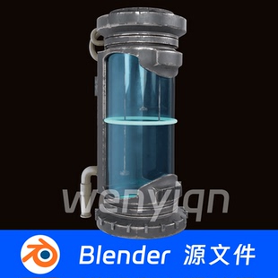 玻璃容器休眠舱科幻实验室未来培养皿孵化器Blender场景模型2215