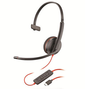 缤特力C3210 Plantronics USB头戴式 降噪电脑语音网课学习单耳机
