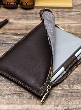 适用于苹果ipadmini7/6真皮牛皮质平板保护套带笔槽7.9寸迷你8寸