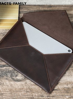 适用于苹果ipadpro12.9寸笔记本电脑包真皮牛皮质13寸手提保护套