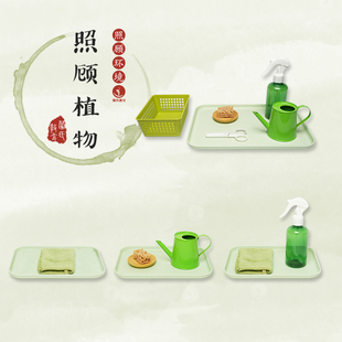 自然真正蒙氏教育 善學照顧植物擦葉子澆水日常生活區工作了解裝