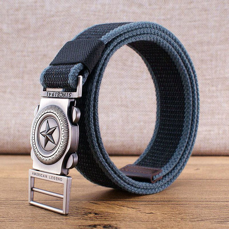男士加厚加长户外运动学生军训休闲帆布腰带战术皮带青少年裤带潮