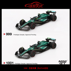 MINI GT 1:64阿斯顿马丁AMR24 #14#18 F1赛车模型2024巴林Bahrain