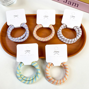 彩色加厚发圈韩系气质橡皮筋头绳简约基础款 马尾发绳日常百搭发饰