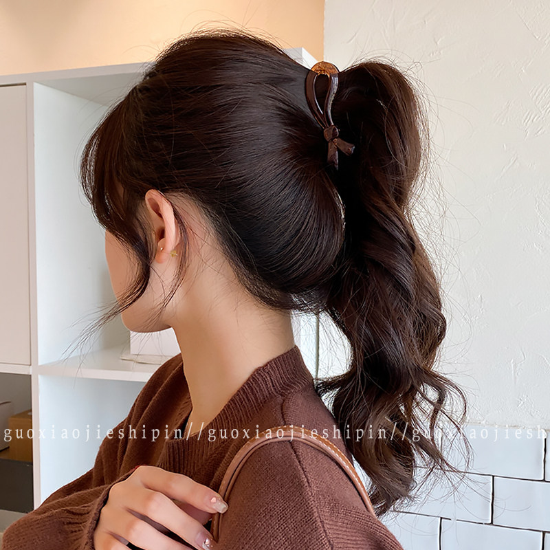 韩系蝴蝶结香蕉夹竖夹