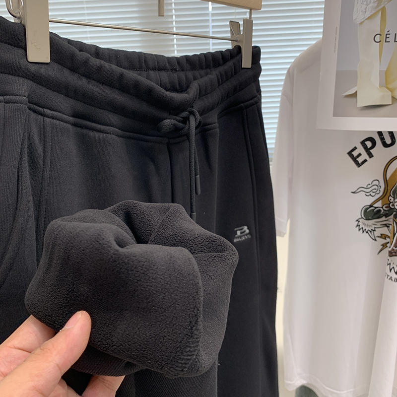 复合奥粒绒加厚保暖休闲卫裤